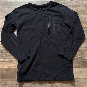 Seven Souls Black Long Sleeve Shirt with Pocket- 5